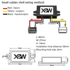 XWST DC 12/24V To 5V Converter Step-Down Vehicle Power Module, Specification:, 12V To 5V 1A Small Rubber Shell, 12V To 5V 2A Small Rubber Shell, 12V to 5V 3A Small Rubber Shell, 12/24V To 5V 8A Medium Rubber Shell, 12/24V To 5V 10A Medium Rubber Shell ...