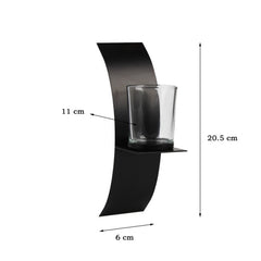 2 PCS BS2001 Three-Dimensional Arc Wall Hanging Iron Candlestick Wall Decoration, Arc Wall Hanging Iron