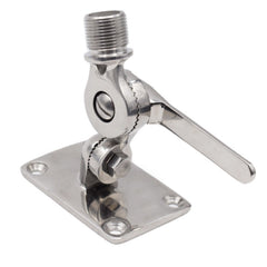 316 Stainless Steel Marine VHF Adjustable Antenna Base Mount For Boat, 92mm
