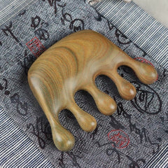 Green Sandalwood Massage Comb, 8x6cm