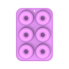 Oven Baking Tools Silicone Cake Donut Mold, 8 Even Brown, 6 Even Blue, 6 Even Purple, 6 Even Green, 6 Even Orange, 6 Even Yellow, 6 Even Red
