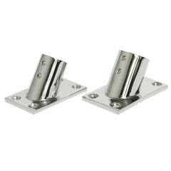 Thicken 316 Stainless Steel 60-Degree Square Tube Base Marine Boat Hardwares, Specifications:, 22mm, 25mm