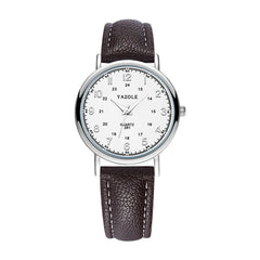 YAZOLE 281 Dual Digital Dial Simple Retro Business Couple Quartz Watch, Small Black Tray Brown Belt, Small White Tray Brown Belt, Small White Tray White Belt, Small White Tray Black Belt, Small White  Tray Red Belt, Small Black  Tray Black Belt        ...