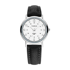 YAZOLE 281 Dual Digital Dial Simple Retro Business Couple Quartz Watch, Small Black Tray Brown Belt, Small White Tray Brown Belt, Small White Tray White Belt, Small White Tray Black Belt, Small White  Tray Red Belt, Small Black  Tray Black Belt        ...