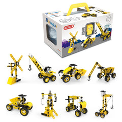 8 in 1 Children Variety Soft Assembled Building Blocks 100PCS DIY Engineering Vehicle Model, 8 in 1 Engineering Vehicle