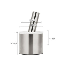 Kitchen 304 Stainless Steel Garlic Masher Spice Bean Nut Grinder, Straight Shape, Waist Shape, Drum Shape, Big Bowl Shape, Large Drum Shape