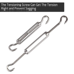 Shade Sail 304 Stainless Steel Accessories Outdoor Shade Flower Basket Screws Diamond Door Buckle, 18 PCS / M5 Set