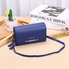 Ladies Wallet Large Capacity Multi-Function Shoulder Bag, Red, Wine Red, Blue, Black, Pink, Brown, Gray