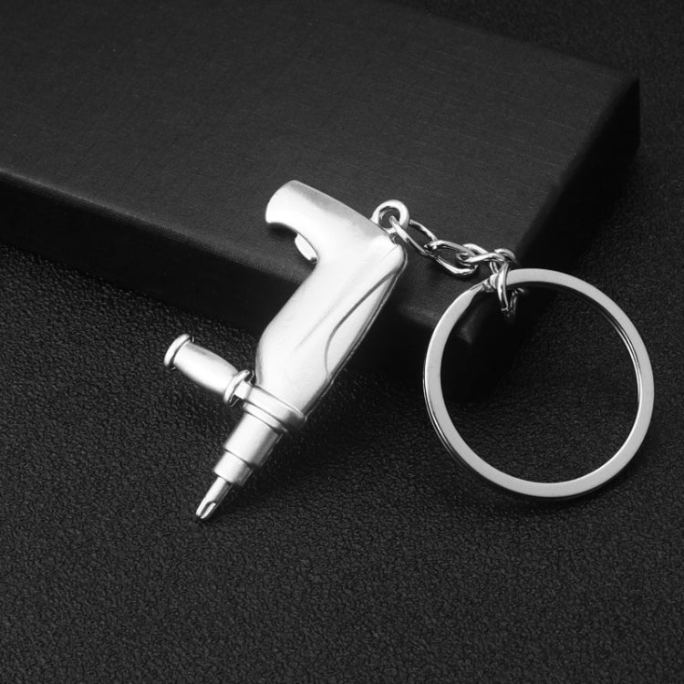 10 PCS Tool Metal Keychain Car Key Ring Pendant, H-394 Unilateral Pattern Hammer, H-390 Glossy Sheep Angle Hammer, H-397 Axe Claw Hammer, H-398 Electric Drill