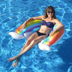 Water Sofa Bed Inflatable Floating Bed Water Recliner,Size:, 106cm (Net Bag Water Sofa), 135 x 105cm (Candy Lounger), 148 x 99cm (Rainbow Water Sofa), 150 x 86cm (Water Recliner European Version), 198 x 84cm (33057 Folding Water Recliner)              ...