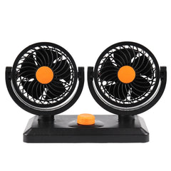 Car Fan Portable Mini Adjustable Car Double-Headed Electric Fan, USB Universal, 12V Cigarette Lighter, 24V Cigarette Lighter