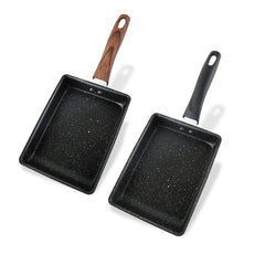 JBY-6658 Small Frying Pan Tamagoyaki Pan Maifanshi Non-Stick Frying Pan Square Omelette Pan,Size:, Small (Imitation Wood Grain Handle), Large(Imitation Wood Grain Handle), Small (Bakelite Handle)