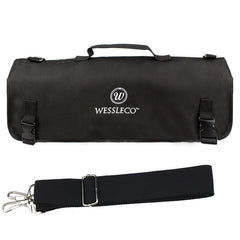 WESSLECO Chef Knife Storage Bag Knife Roll Bag, WESSLECO Black