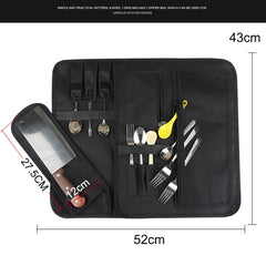 WESSLECO Chef Knife Tool Storage Bag Oxford Cloth Knife Bag, WESSLECO Gray