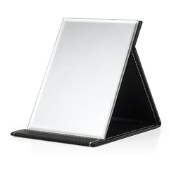 Folding Portable High-definition Makeup Mirror PU Leather Desktop Vanity Mirror,Size: Medium (Pink), Extra Large (Black), Extra Large (White), Extra Large (Red), Extra Large (Pink), Large (Black), Large (White), Large (Red), Large (Pink), Medium (Black...