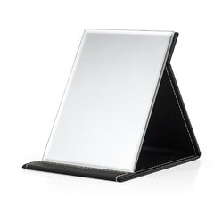 Folding Portable High-definition Makeup Mirror PU Leather Desktop Vanity Mirror,Size: Medium (Pink), Extra Large (Black), Extra Large (White), Extra Large (Red), Extra Large (Pink), Large (Black), Large (White), Large (Red), Large (Pink), Medium (Black...