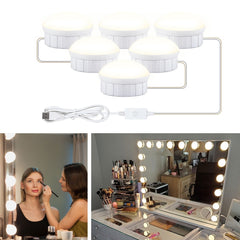Mirror Front Light Dimmable Makeup Mirror USB Touch Control Light, 2 LEDs, 6 LEDs, 14 LEDs
