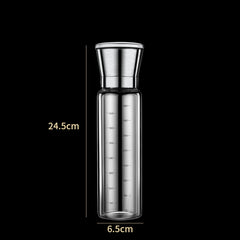 304 Stainless Steel Sea Salt Pepper Grinder Home Pepper Coffee  Manual Grinding Bottle, 2 PCS 200ml, 270ml, 450ml