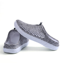 Hollow Hole Shoes Light and Breathable Home Half Slippers Beach Shoes for Women, 36, 37, 38, 39, 40, 41