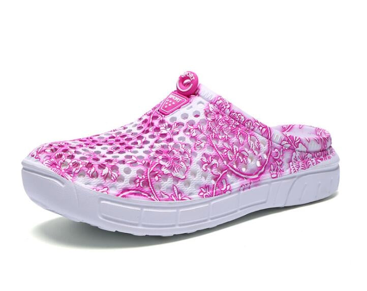 Hollow Hole Shoes Light and Breathable Home Half Slippers Beach Shoes for Women, 36, 37, 38, 39, 40, 41