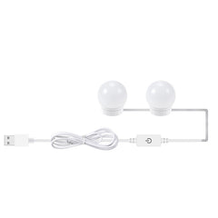 3 Color Temperature Mirror Front Lamp USB Simple Bathroom Makeup Light Bulbs, 2 LEDs, 6 LEDs, 10 LEDs, 14 LEDs