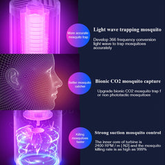 DAI HEART Electric Mosquito Killer Lamp Outdoor Household Photocatalyst Mosquito Killer,Style:, USB Direct Plug, Rechargeable