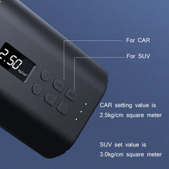 YANTU A31 Car Smart Digital Display Air Pump Electric Portable Tire Pump, Specification：, A31 Wireless Version Black