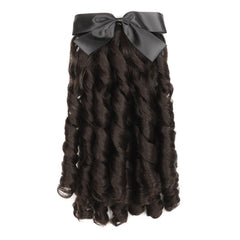 Princess Curly Ponytail Wig Costume Film And Television Retro Prom Comb Ponytail Curly Hair, Natural Black, Brownish Black, Light Brown, Dark Brown