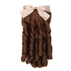 Princess Curly Ponytail Wig Costume Film And Television Retro Prom Comb Ponytail Curly Hair, Natural Black, Brownish Black, Light Brown, Dark Brown
