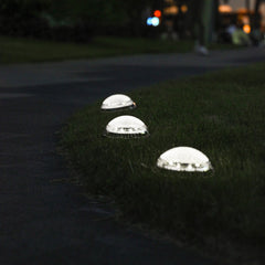 8 LEDs Solar Circular Underground Light Outdoor Waterproof Lawn Stair Light, Light Color:, Warm White Light, White Light, Gradient RGB Light