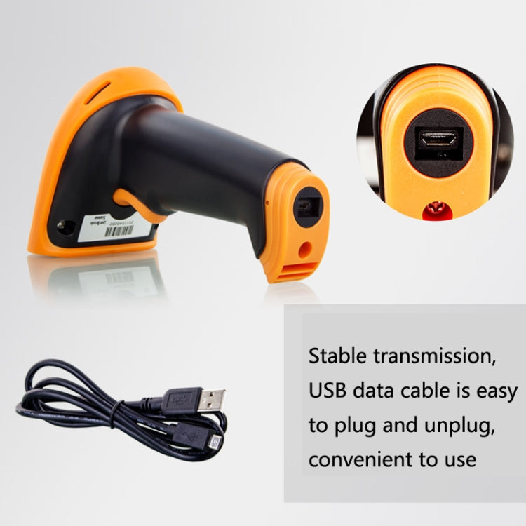 Express Barcode Scanner With Storage USB Wireless Scanner, Specification：, Red Light, Two-dimensional