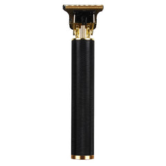 Hollow T-Shaped Steel Head Hair Trimmer USB Charging Carving Electric Hair Clipper, Steel Head (Gold), Steel Head (Silver), Steel Head (Gradient), Steel Head (Black)