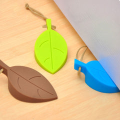 2 PCS Creative Leaf Silicone Door Stop Child Anti-pinch Security Door Crash Pad