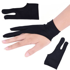 2 Finger Anti-fouling Drawing Glove for Graphics Drawing Tablet, Both for Right and Left Hand, For  men, For  women