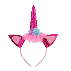 Cartoon Headband Children Birthday Festival Party Hair Accessories, White 1, Silver 1, Colorful 1, Rose Red 1, Blue 1