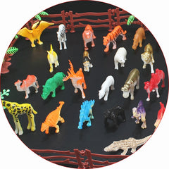 68 in 1 Simulation Mini Zoo Toy Set Solid Dinosaur Models Toy, 68 in 1 Dinosaur Models Toy
