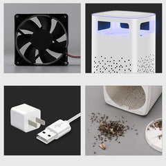 Household Mute Inhalation Photocatalyst USB Physical Mosquito Killer, Small A- Black, 365-White, Small Q-Black, Small Q-White