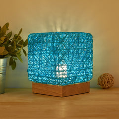 USB Square Sepak Takraw Table Lamp Bedroom Bedside Decorative Light, Spec:, Button Switch+Base, Dimming Switch+Base