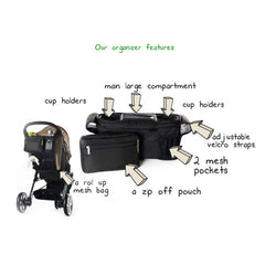 Baby Stroller Storage Hanging Bag Large Capacity Storage Bag Foldable Storage Basket Hanging Bag, Stroller Storage Bag