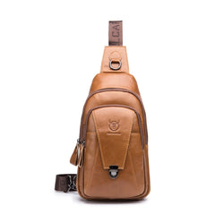 BUFF CAPTAIN 110 Men Leather Shoulder Bag First-Layer Cowhide Leather Multi-Function Chest Bag