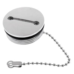 38mm Stainless Steel Boat Deck Fill Filler Replacement Cap + Chain Boat Replacement Accessories, Cap + Chain