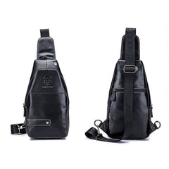 BUFF CAPTAIN 087 Men Leather Shoulder Bag First-Layer Cowhide Sports Chest Bag