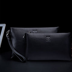 BULL CAPTAIN 446 Large-capacity Soft and Wear-resistant Leather Clutch Bag Business Wallet, Size:, S, L