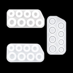 3 in 1 DIY Crystal Dripping Ring Pendant Silicone Mold Arc-Shaped Section Ring Mold, 3 in 1 Ring Mold