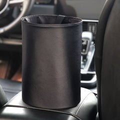 2 PCS Leather Foldable Car Trash Can Mini Chair Back Suspended Waterproof Trash Can, Black, Wine Red, Beige, Gray