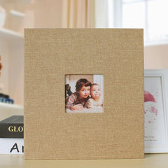 10 Inch 20 Pages/40P Cloth Photo Album Self-Adhesive DIY Laminated Photo Album, Red, Green, Ginger Yellow, Gray