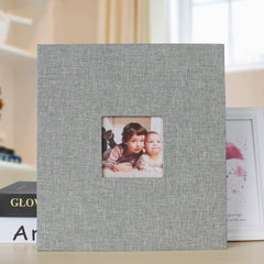 10 Inch 20 Pages/40P Cloth Photo Album Self-Adhesive DIY Laminated Photo Album, Red, Green, Ginger Yellow, Gray