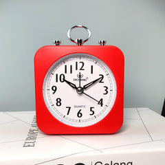 Lazy Silent Small Alarm Clock Office Home Desktop Clock, Red, Green, Blue, Black, Pink, Grey