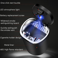 2 PCS  Car Ashtray With Cover Hanging Invisible With LED Light Car Ashtray, 2 PCS Car Ashtray