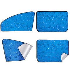R-2938 Single-Layer Sun Protection Magnetic Car Curtain Vehicle Water Drop Sunshade, Blue Right, Blue Left